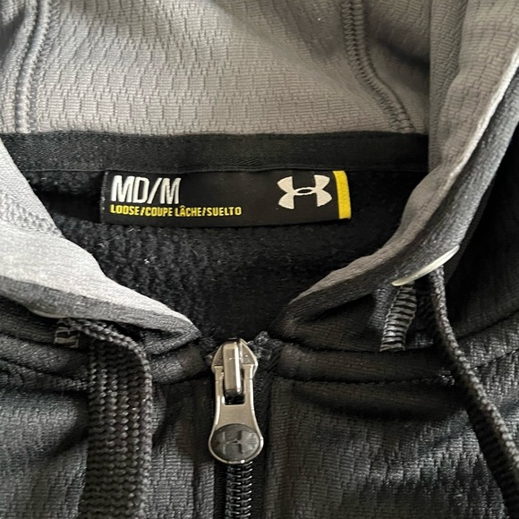 Full zip black under Armour hoodie mens medium - Picture 2 of 10